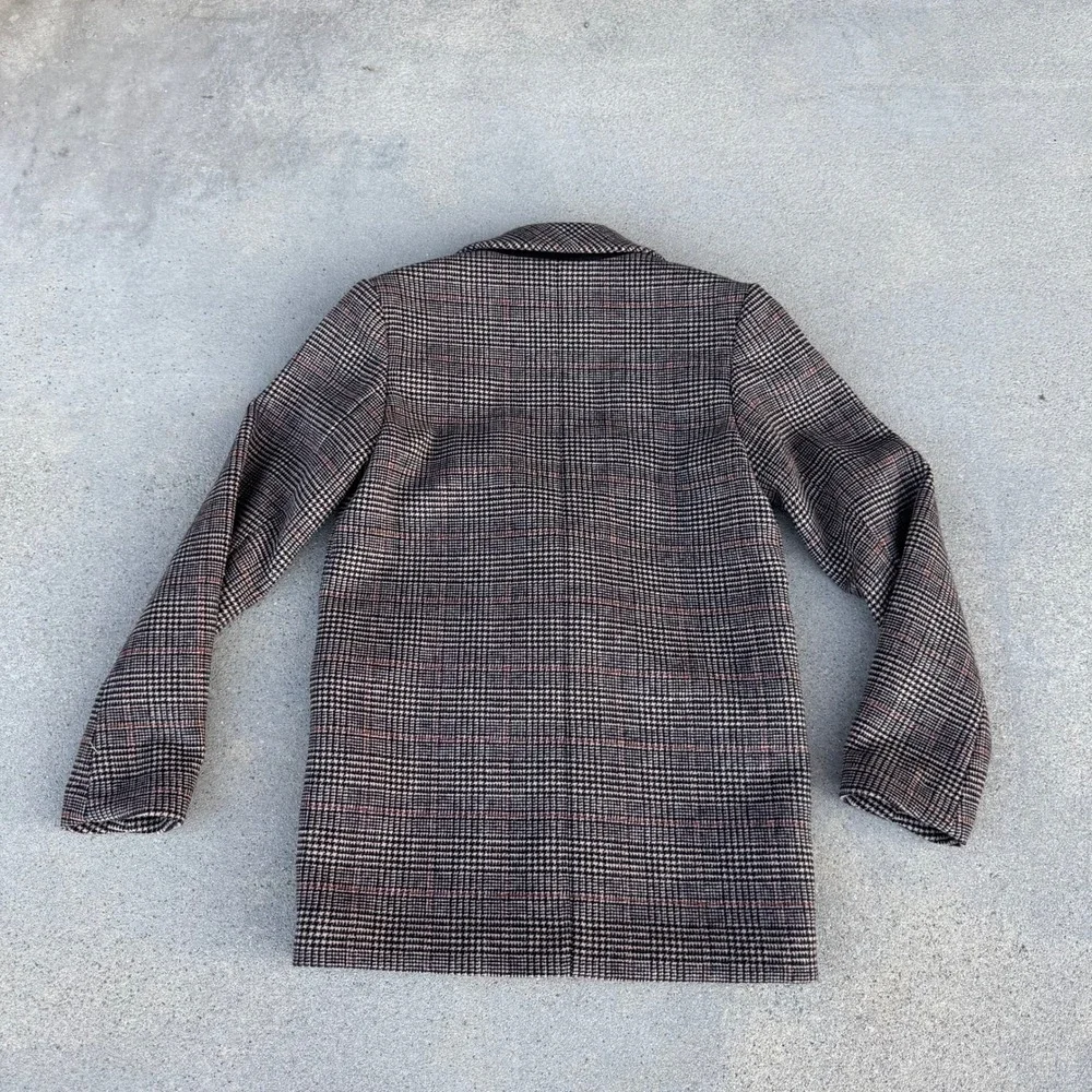 Abercrombie & Fitch Brown Plaid Wool Blend Blazer Jacket XXSP Petite - Picture 7 of 7